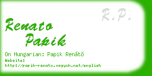 renato papik business card